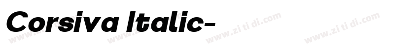 Corsiva Italic字体转换
